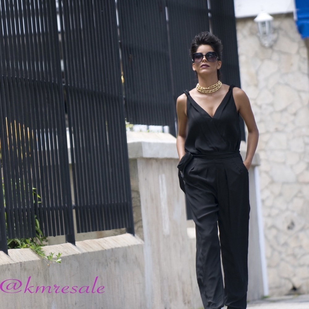 Aryn K Black Jumpsuit Size Medium